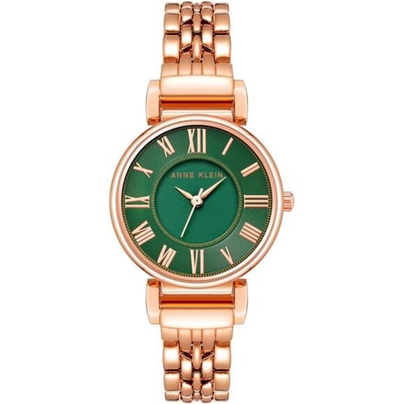Women's Gold Bracelet Watch Green